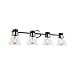 ArtCraft AC11804NB Kanata - 4 Light Bath Vanity-9 Inches Tall and 36 Inches Wide, Finish Color: Black/Brushed Nickel