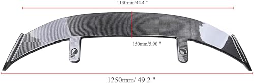 YYRBMFC Car Rear Trunk Spoiler for Suzuki Twin Dzire Celerio S-Presso Xbee Ertiga 2006-2024 2025, Tailfin Tail Fin Tailgate Bumper Diffuser Spoiler Styling Accessories,Carbon Fiber Look