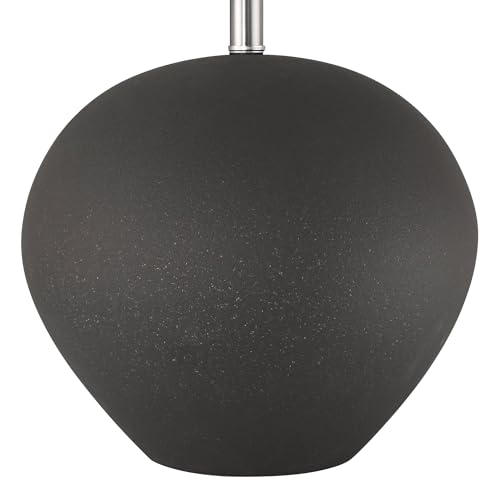 Lámpara de Mesa de Cerámica 24.5" Negra con Pantalla Beige miniatura 6