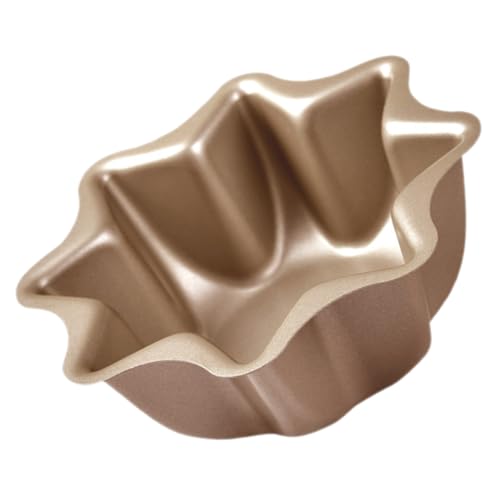 COLLBATH Molde Octogonal para Tartas de Huevo Acero Carbono Antiadherente y Reutilizable Molde para Repostería Casera Horno y Pastelería para Tartas y Pudines Pequeños