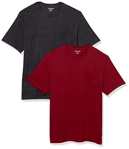 Image of Amazon Essentials Men's Short-Sleeve Crewneck Pocket T-Shirts, Pack of 2