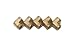 LTWFITTING Brass Pipe Fitting Female 90 Deg 1/8-Inch NPT Elbow Fuel Air(Pack of 5)