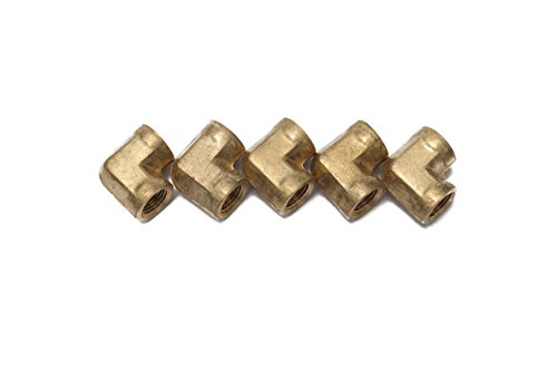 LTWFITTING Brass Pipe Fitting Female 90 Deg 1/8-Inch NPT Elbow Fuel Air(Pack of 5)