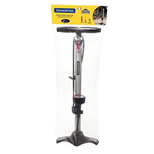Bomba De Ar Manual, Pressao Maxima 160 Psi/11 Bar, Corpo Em Aco Pintado, Mangueira 600 Mm Tramontina