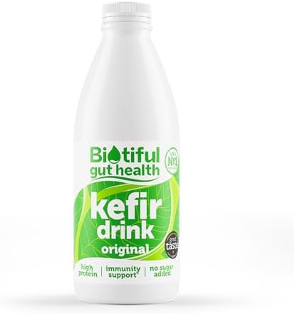 Biotiful Gut Health Kefir Drink Original, Immunity Support, High in Protein, Source of Calcium and Vitamin B12, No Added Sugar, 1ltr