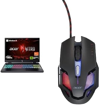 Acer Nitro 16 Gaming Laptop | Ryzen 7 7840HS | RTX 4050 | 16" WUXGA 165Hz IPS | 16GB DDR5 | 1TB Gen 4 SSD | WiFi 6E | AN16-41-R6WV Nitro Gaming Mouse III 6D Optical Gaming Mouse