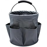 TAFALSPING putzmittel organizer putztasche pferd korb organizer praktische haushaltshelfer putzkorb Faltbarer Putztasche,Reinigungstasche Putzmittel Organizer Tragbar (Grau)