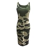 MICKURY cocktailkleid,blumenkleider Damen,Abschlusskleid,Umstandsmode Kleider festlich,bonprix cocktailkleid,umstandskleider,cocktailkleid rosa,maxikleid mit Schlitz(A-Camouflage,M)