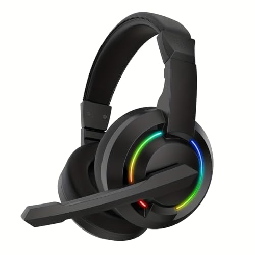 Gaming Headset for PS4 PS5 PC Mac Xbox Series X,Noise Canceling Headphones with Microphone, PG2 Computer Headset with 3.5mm Jack & RGB Black