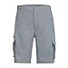 Cargo Shorts for Men Below Knee Length Hiking Work Relaxed Fit Lightweight Bermuda Tactical Shorts with Multi Pockets Summer Fashion Grey Medium
