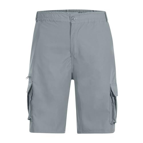 Image of Cargo Shorts for Men,Summer Casual Elastic Waist Big Tall Baggy Shorts Lightweight Hiking Short with Multi Pockets