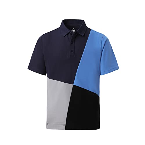 Deolax Polo Shirts For Men Casual Short Sleeve Fashion Casual Mens Shirts Classic Fit Golf Polo Athletic Daily Collared Shirt Tennis T-Shirt For Men Soft Lightweight Golf Shirts For Men Royal Blue #TOP11