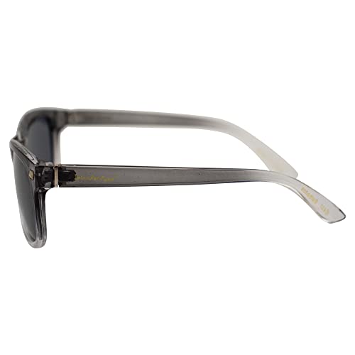 Barbados Polarized Sunglasses for Men or Women Gradient Grey Clear Frame w/Smoke Lens3