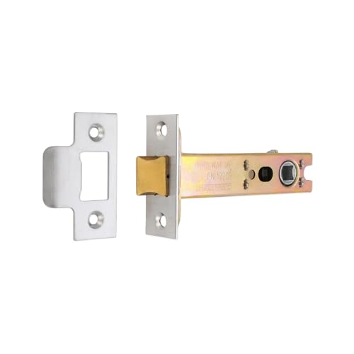 Heavy Duty 4 Inch Fire Rated CE Approved Nickel Plated Steel Tubular Latch Security Mortice Sprung Lock 100mm for Wooden Internal Door use
