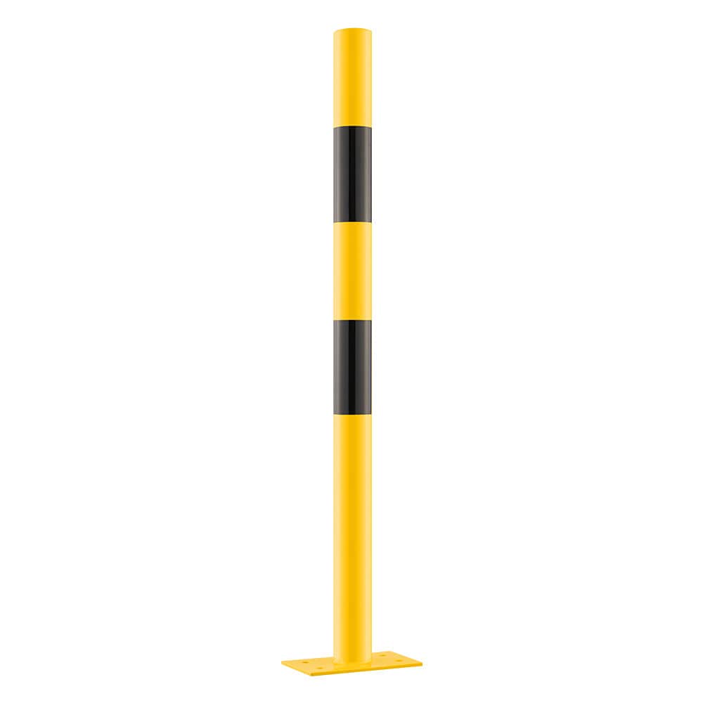 ROBUSTO Rammschutzpfosten L, g/s, aufdübeln, Stahl, Ø 6 cm, 100 cm, Art.-Nr. 38278 | Poller | Anfahrschutzpfosten | Rammschutzpoller