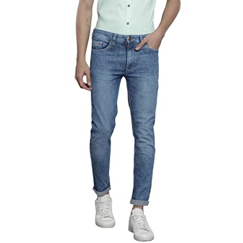 The Indian Garage Co Men Slim Fit Solid Mid‑Rise Stretchable Jeans – 75% OFF Deal