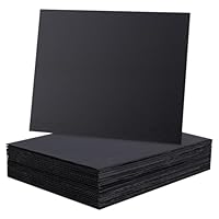 NBEADS 20 Blätter Wellpappe Kunststoffplatten, 28x21.5cm Leere Hof-Rasen-Schilder 3mm Dickes Rechteck Wellpappe Schild Plastik Geriffelte Blätter für Werbetafel Modell DIY Crafts, Schwarz