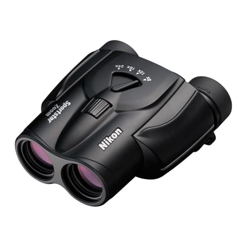 Nikon Sportstar Zoom 8-24x25mm Binoculars - Multi-Coated Lenses, Porro Prism Optics, Fast Focus Control - Compact Lightweight Binocular for Sports Events, Wildlife & Outdoor Viewing