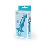 b-Vibe Butties Hither Silicone Prostate Butt Plug for A-Spot, G-Spot, and P-Spot Stimulation (Hither, Blue)
