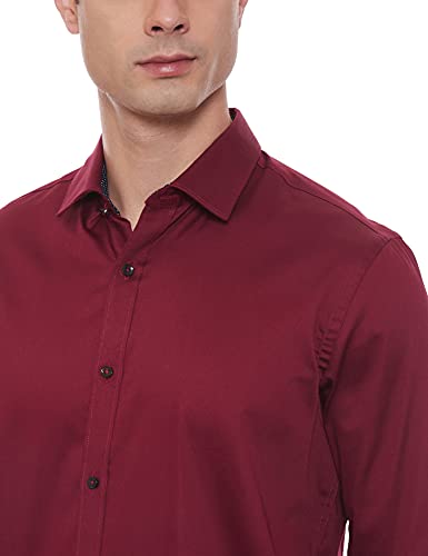 Image of Max Men Solid Full Sleeves Slim Fit Formal Shirt