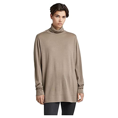 G-Star Raw Loose Knitted Turtleneck Pullover, Tejidos Para Mujer, Beige Dk Lever D22502-B692-B416 , S