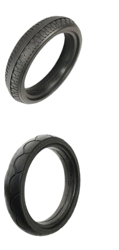 Stroller Wheel Tire Buggy Tire Each for Front Or Rear Wheel Custom PU Tubeless Tyre Cover DIY Compatible Replacement Accessories(2 Front-Triv)