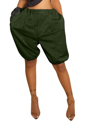 Amazon.com: Vaceky Women's High Waisted Balloon Shorts Pleated