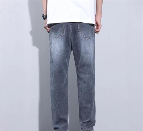 Mens Jeans Casual Straight Loose Pants Vintage Stretch Classic Denim Trousers Comfortable Fashion Wear3