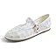 White Lace Flower Mary Jane With Round Buckle