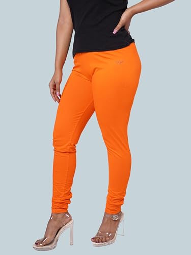 Image of Le-Soft Ladies Cotton Legging | Buttery Soft Stretchy Fit | Churidar Length | Leggings for Women and Girls | Small - 3XL Plus