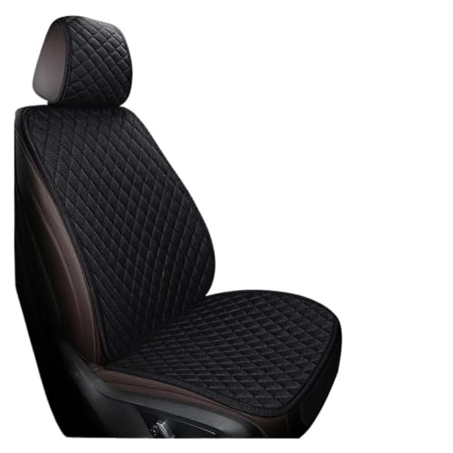 Housse de siège de voiture en lin noir pour avant et arrière