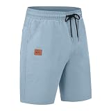 STICKON Men's Casual Shorts Lightweight Elastic Waist Chino Golf Dress Short for Summer Beach Vacation Denim Blue XL