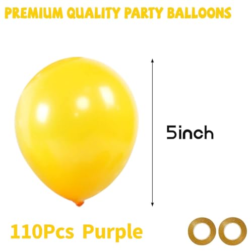 Image of Yellow Balloons 110Pcs, 5 Inch Small Yellow Latex Party Balloons, Mini Thick Yellow Balloons for Birthday Wedding Baby Shower Decorations.