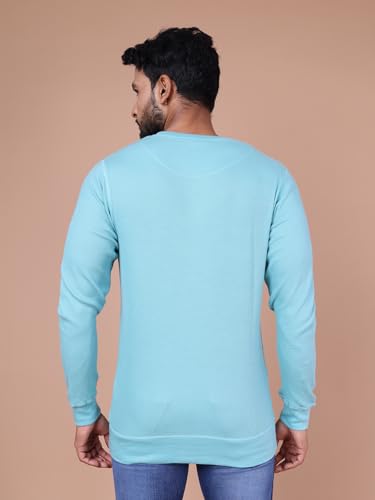 Image of Rupa Colors Waffle Texture Full Sleeves T-Shirt for Men, 100% Cotton with Breathable Fabric, Ribbed Crew Neck, Super Stretchable, Anti-Fungal Dye, Pack of 1