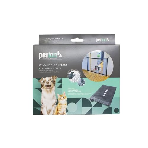 Petlon Proteção De Porta Tela Grade Pet Cachorro Gato Cães Nylon Preto Grande