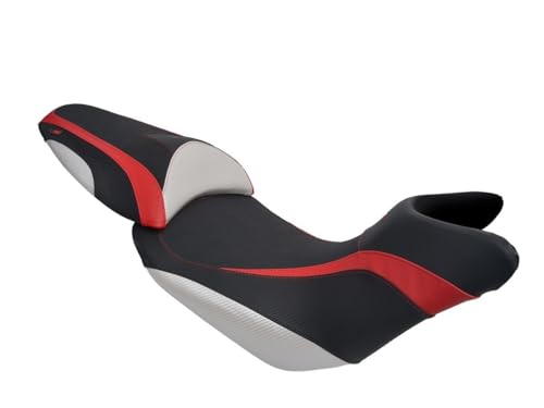 Housse selle Ducati Multistrada 1200 2010 2011 noire blanche rouge couture