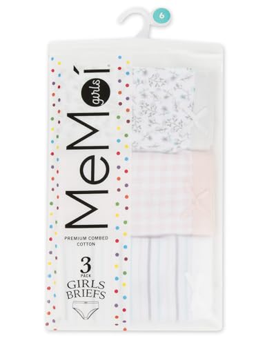 MeMoi Girl's Printed Cotton Briefs 3 Pack3