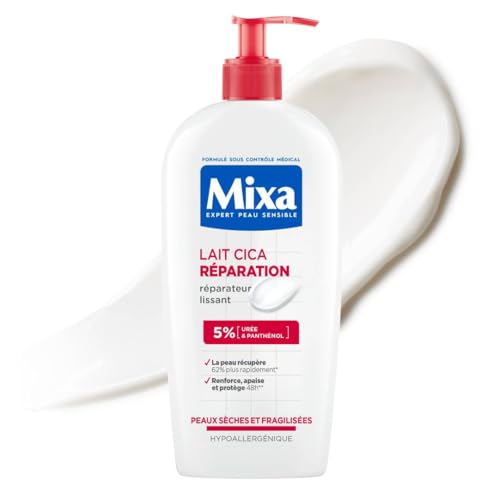 Mixa Loción Corporal Urea Cica Repair+ para piel muy seca, 5% de Urea con Pantenol, Alisa, reduce la rugosidad y calma,Apto para Pieles Sensibles400ml