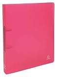 Exacompta - Réf.54355E - 1 Classeur semi-rigide PP Chromaline - 2 anneaux ronds diamètre 30 mm - Dos 40 mm - Dimensions extérieures : 32 x 26,8 cm - Format à classer A4 Maxi - Coloris : Rose