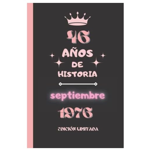 CUADERNO, 46 AÑOS DE HISTORIA septiembre 1976 EDICIÓN LIMITADA: Cuaderno de cumpleaños para ella, regalo de cumpleaños único de 46 años para niñas, ... nacido en septiembre, cuaderno de cumpleaños.