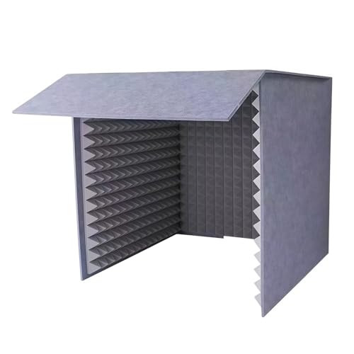 Starshine 一人用簡易防音室 吸音パネルと防音ボックスで残響 騒音低減 吸音材 置くだけ 卓上パーテーションや間仕切りパネルで残響・騒音を効果的に除去します 防音シート フェルトパネルで効果的な 組み立て式防音ブース パネル ボード マイク用設備