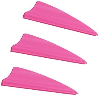 100pcs 2" Shield Plastic Arrow TPU Fletching Vane Archery Bow For Hunting (pink)