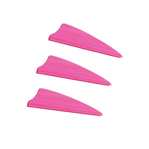 100pcs 2" Shield Plastic Arrow TPU Fletching Vane Archery Bow For Hunting (pink)