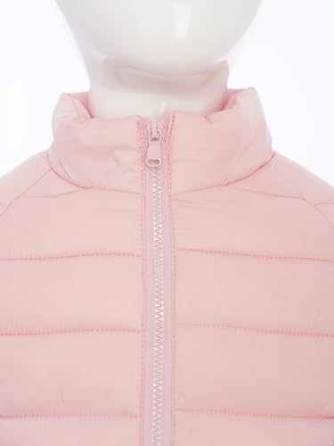 Image of YiZYiF Girls Thicken Padded Clothes Lightweight Puffer Jacket Zip Up Warm Outerwear Winter Fleece Coats 5-12 Years
