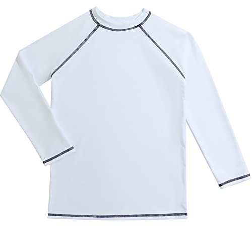 Boys' Long Sleeve Rashguard Swim Shirt Kids Toddler Swimwear Surf Tops UPF 50+ Sun Protection