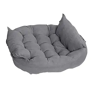 Indy Mall Soft Sofa Pet Cat Dog Bed Comfortable Warm Pet Bed Sleeping Bed Cushion Bed Gray L