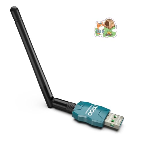 Class 1 Long Range Bluetooth Adapter for PC, QGOO USB Bluetooth Adapter for PC 5.3+EDR, Bluetooth Dongle Bluetooth Receiver Support Windows10/8.1/8/7?green-031?