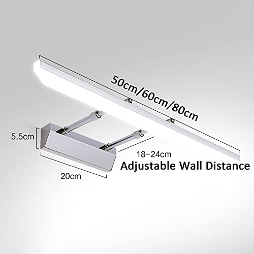 Lampe Murale Réglable LED Blanche 50 cm Haute Précision IP44