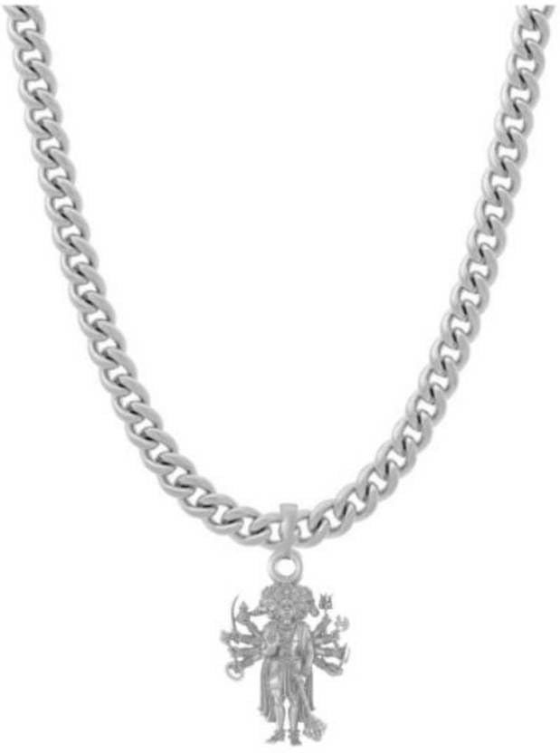 Pendentif Hanuman en argent 925 Mtrolls avec sa chaîne gourmette de 55cm