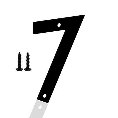 10 Inch Metal House Numbers Letters, Black House Address Numbers for Outside, Modern Metal Address Number Letters for Homes, Apartments, Farms, Office (7)